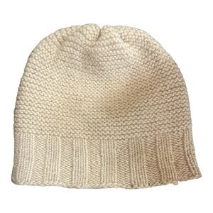Vintage Italian Tightly Knit Tan Colored Beanie, Hat. Thick Wool Women’s Hat